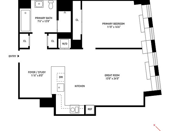 2nd image of 1 Wall St APT 1712