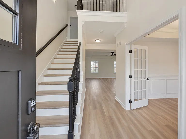 Entryway with office/den on the right