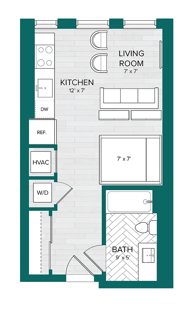 Floor plan Studio-A5