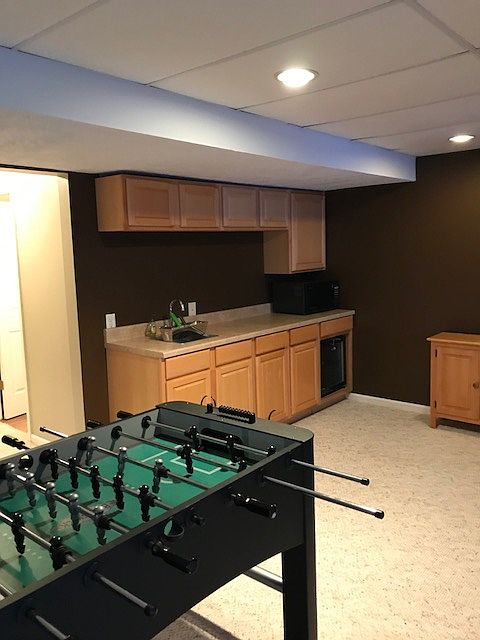 Wet bar in basement 