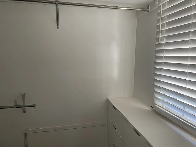 Primary bedroom walk in closet