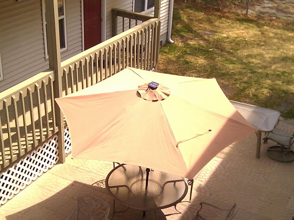 Another view of the patio, from the second level.