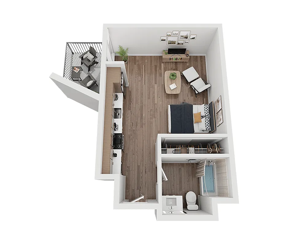 Floor plan Studio E1A