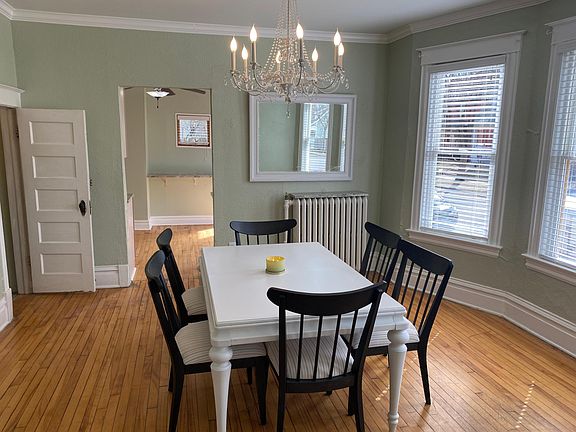 Dining room looking into kitchen