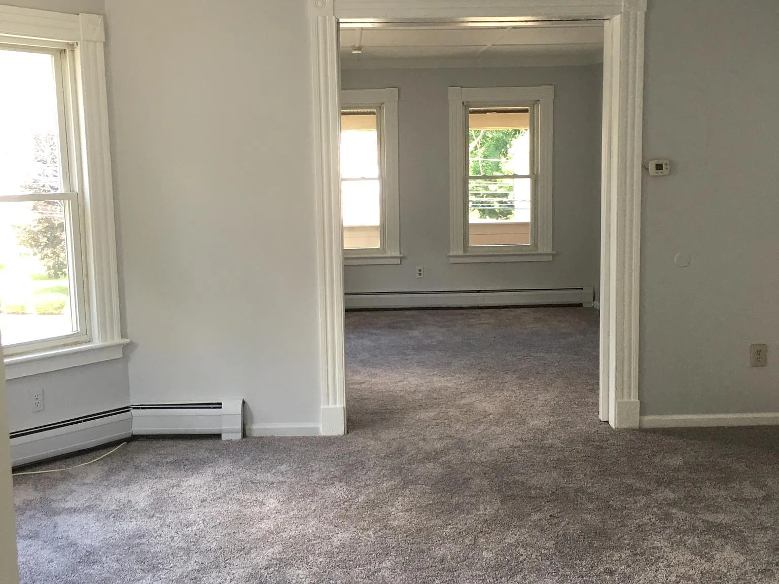 Living room and dining room