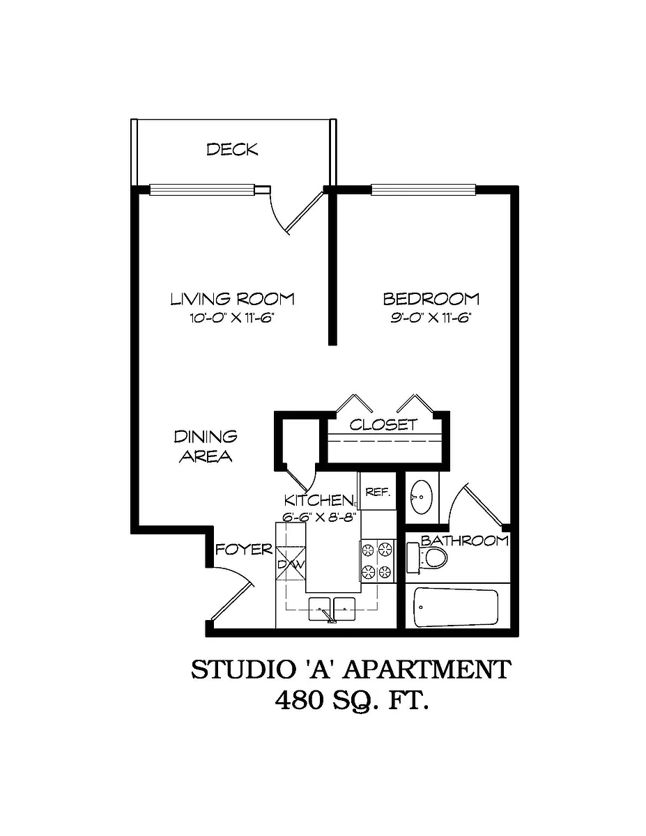 Floor plan Studio A