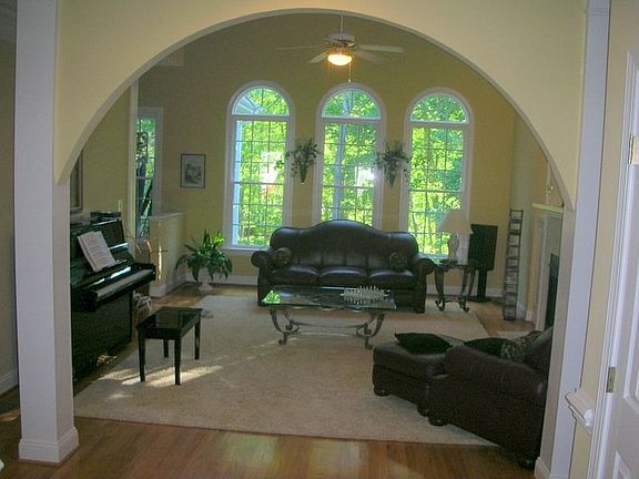 Front hallway looking into living room