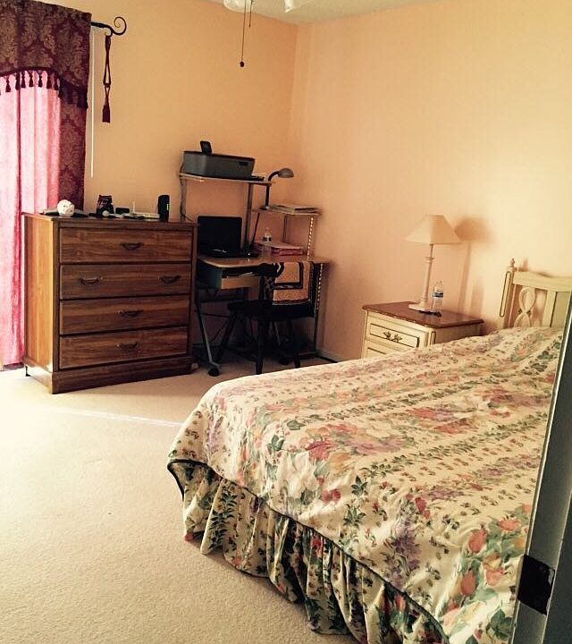 Master bedroom with balcony