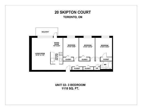 Floor plan 3 Bedroom