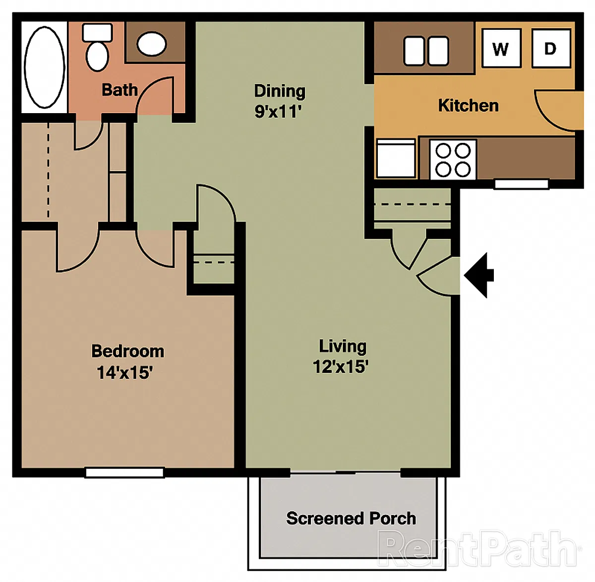 Floor plan One Bedroom