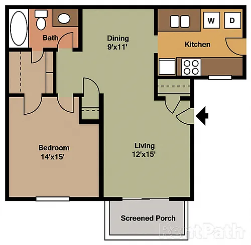 Floor plan One Bedroom