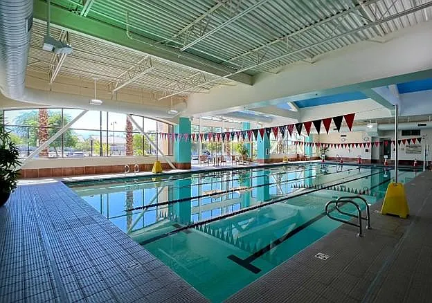 Indoor aquatics to sometimes escape the desert sun.
