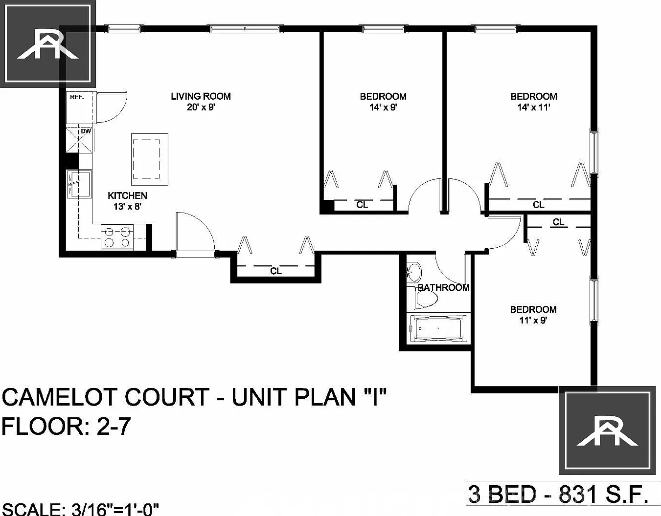 3 bed, 1.0 bath, 831 sqft, $4,103 — Photo 4