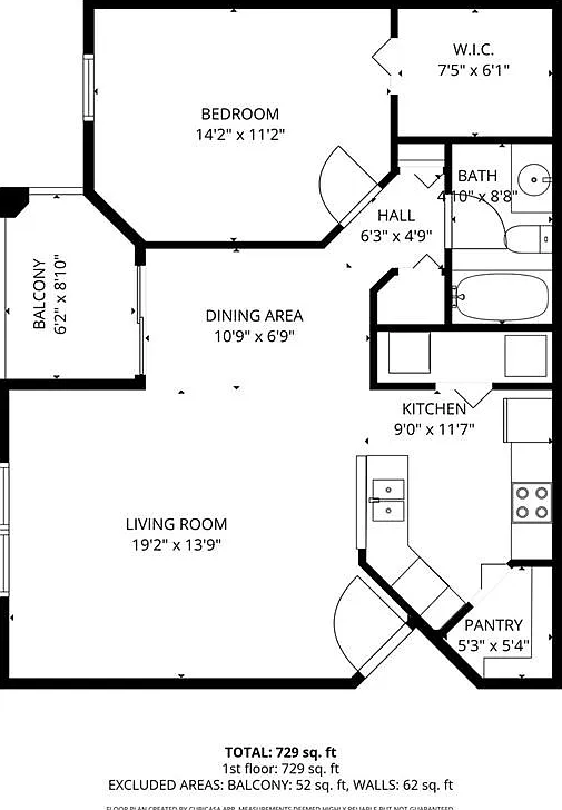1 bed, 1.0 bath, 700 sqft, $1,520 — Photo 3