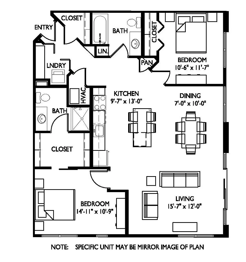 Floor plan 2 Bedroom