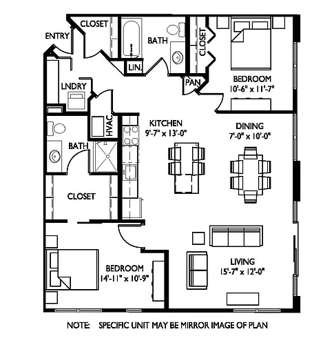 Floor plan 2 Bedroom