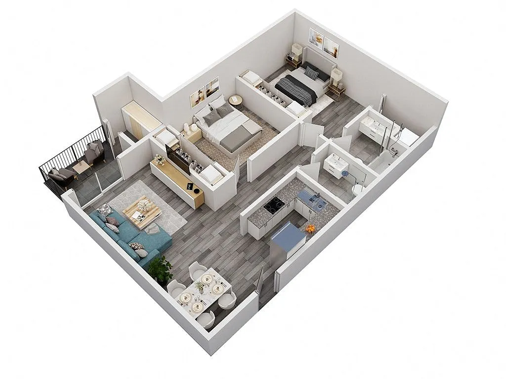 Floor plan 2 Bedroom 2 Bathroom