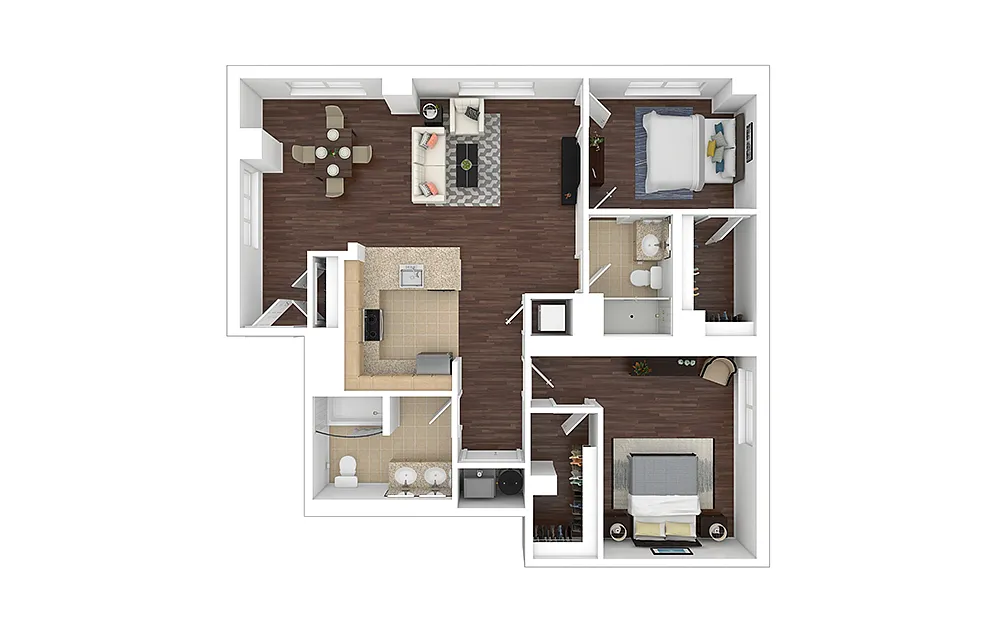 Floor plan B7 - Renovated