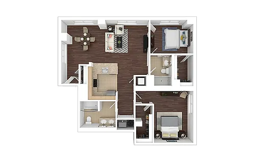 Floor plan B7 - Renovated
