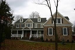 Stone Front with covered Bluestone Porch 