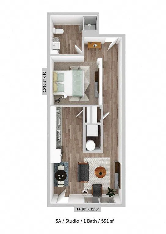 Floor plan Studio A