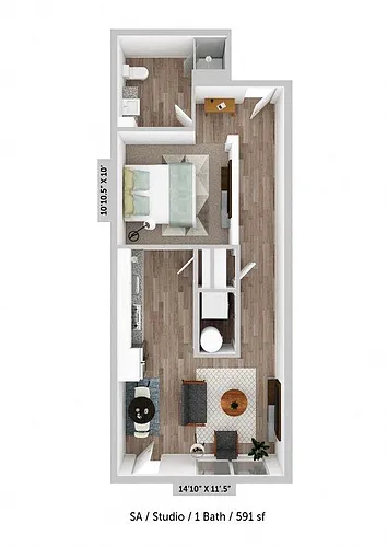 Floor plan Studio A