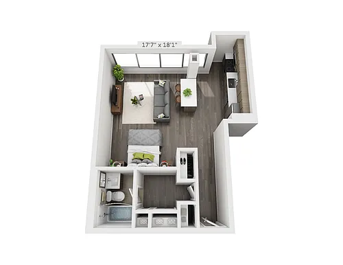 Floor plan Studio A1