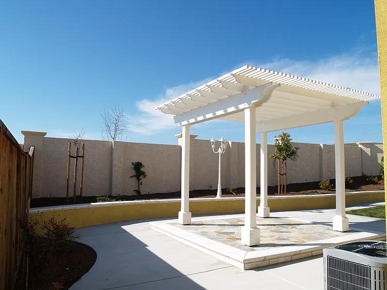 freshly painted trellis