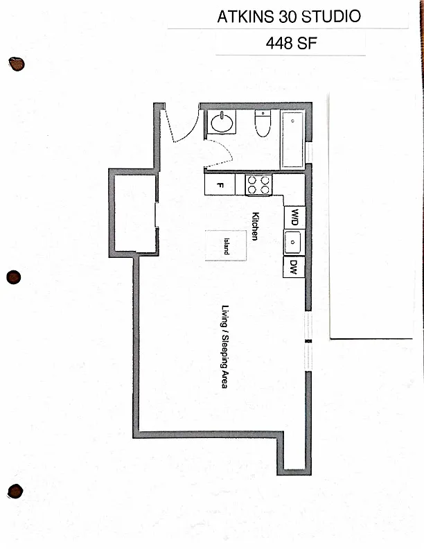 Floor plan Atkins 30 studio