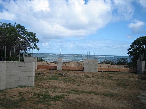 lot with partially completed foundation