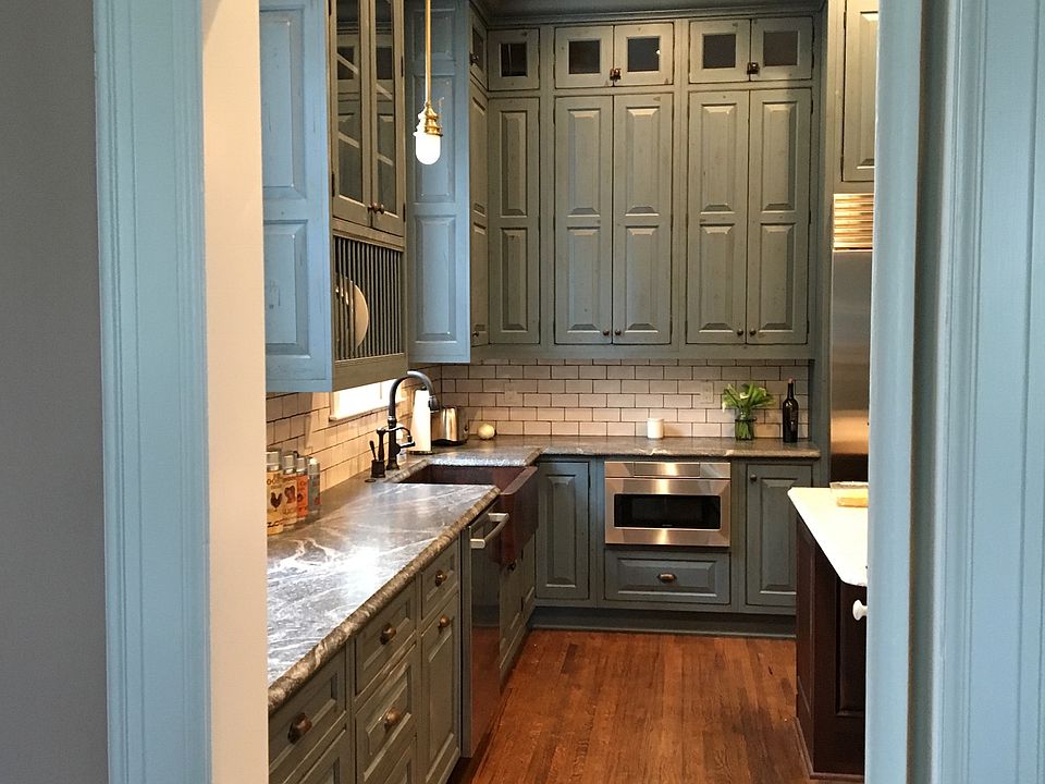 Custom kitchen viewed from f