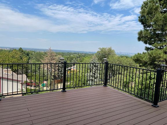deck by the front entry door
