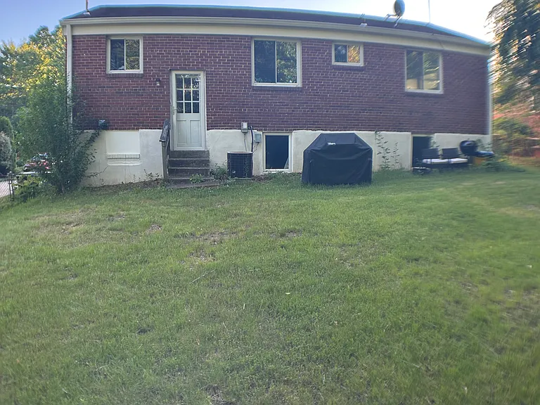 Graciously sized back yard. 
Grill, entertain, chill