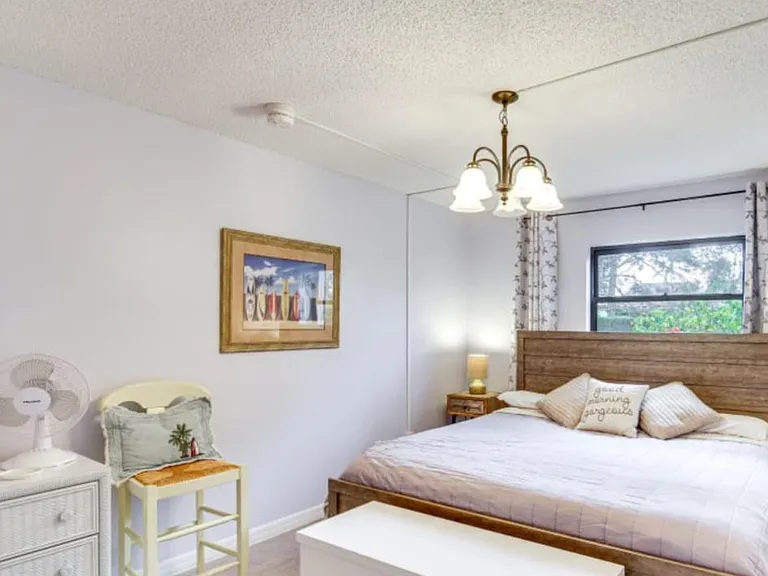 Master bedroom, 1 king bed, walk-in closet with bathroom and shower