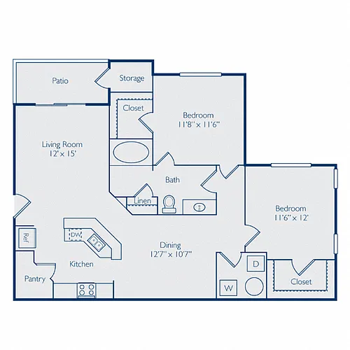 Floor plan Two Bedroom