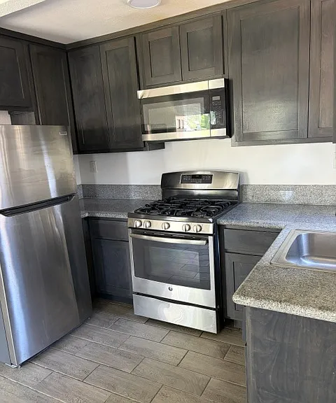 kitchen with appliances shown
