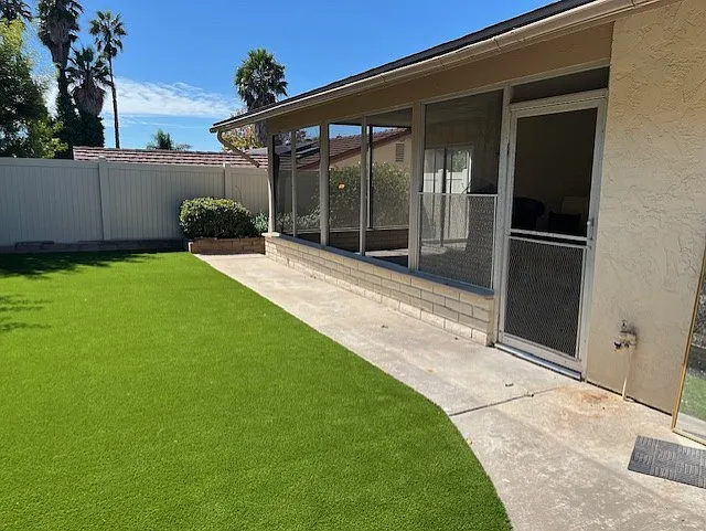 Enclosed back patio