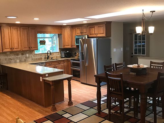 kitchen open to dining