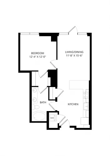 Floor plan 1X1 B9