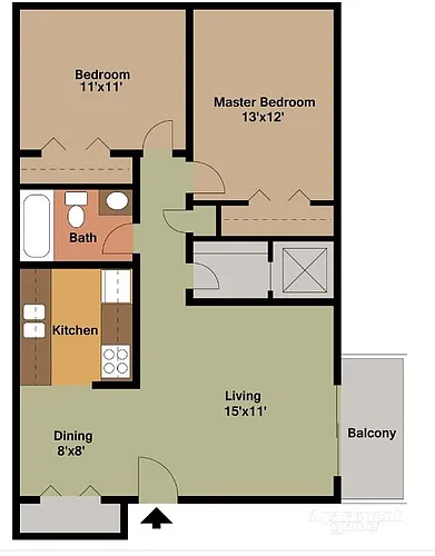 Floor plan Two Bedroom