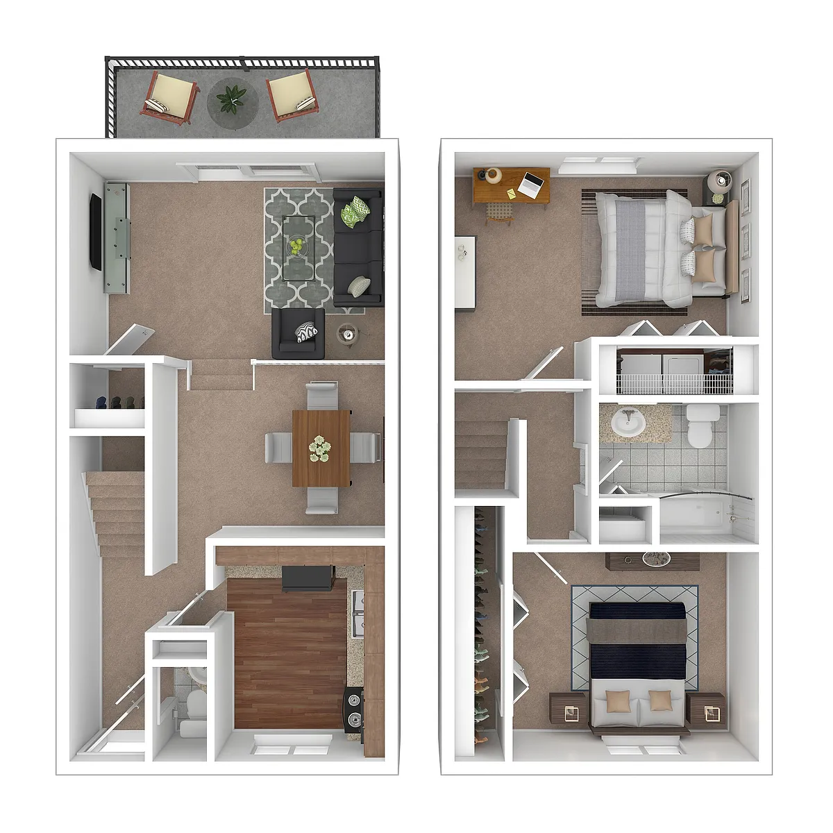 Floor plan B14 Brockton Woods Townhome
