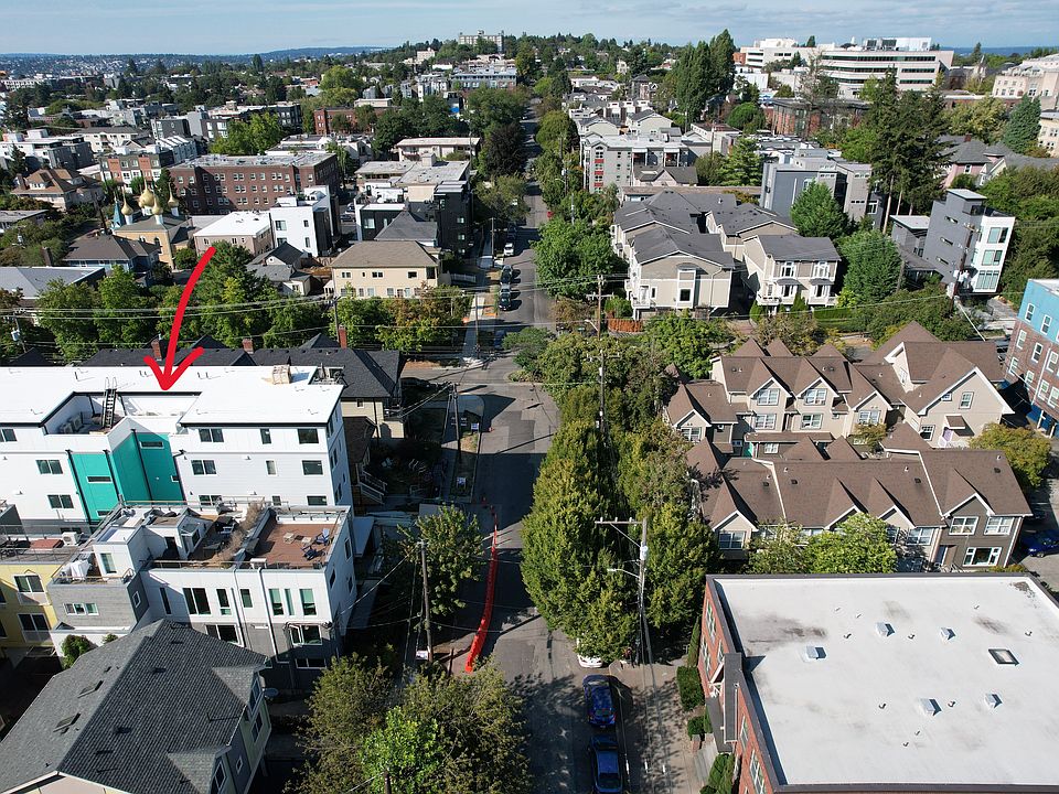 Aerial view facing North