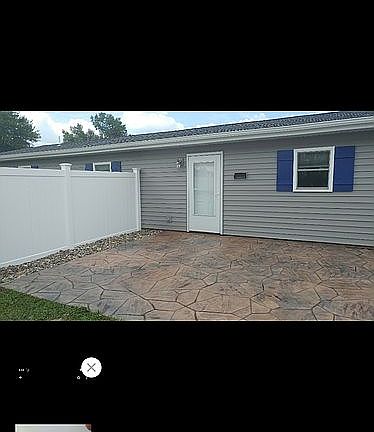 Back stamped patio