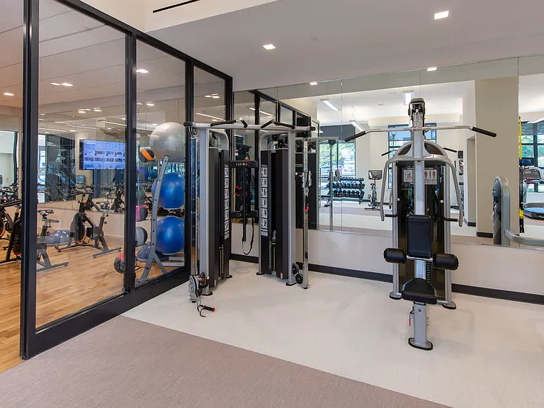 24-hour Fitness Center with Peloton Bikes