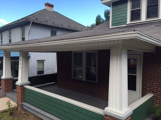 Front of house and porch