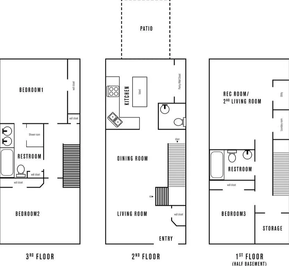 1 bed, 1.5 bath, 1720 sqft, $695 — Photo 2