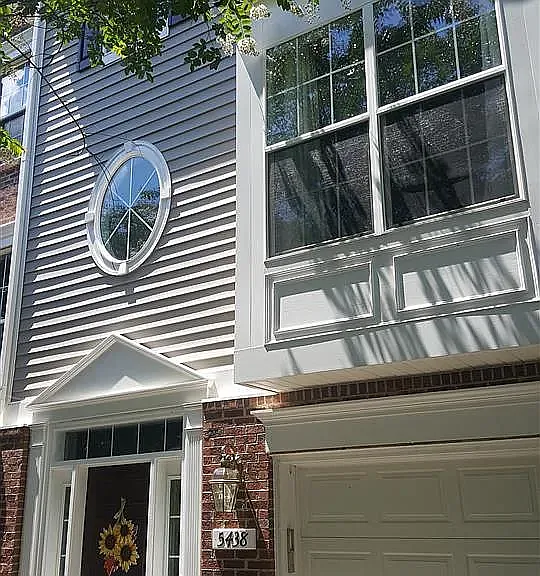 Front entrance and 1 car garage