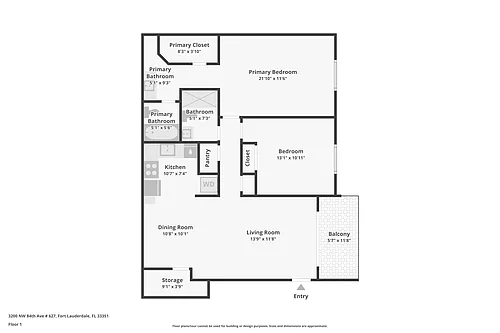 Floor plan Sunrise Premium 2 Bedroom