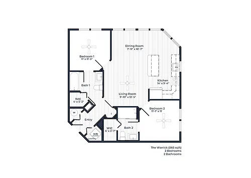 Floor plan The Warrick