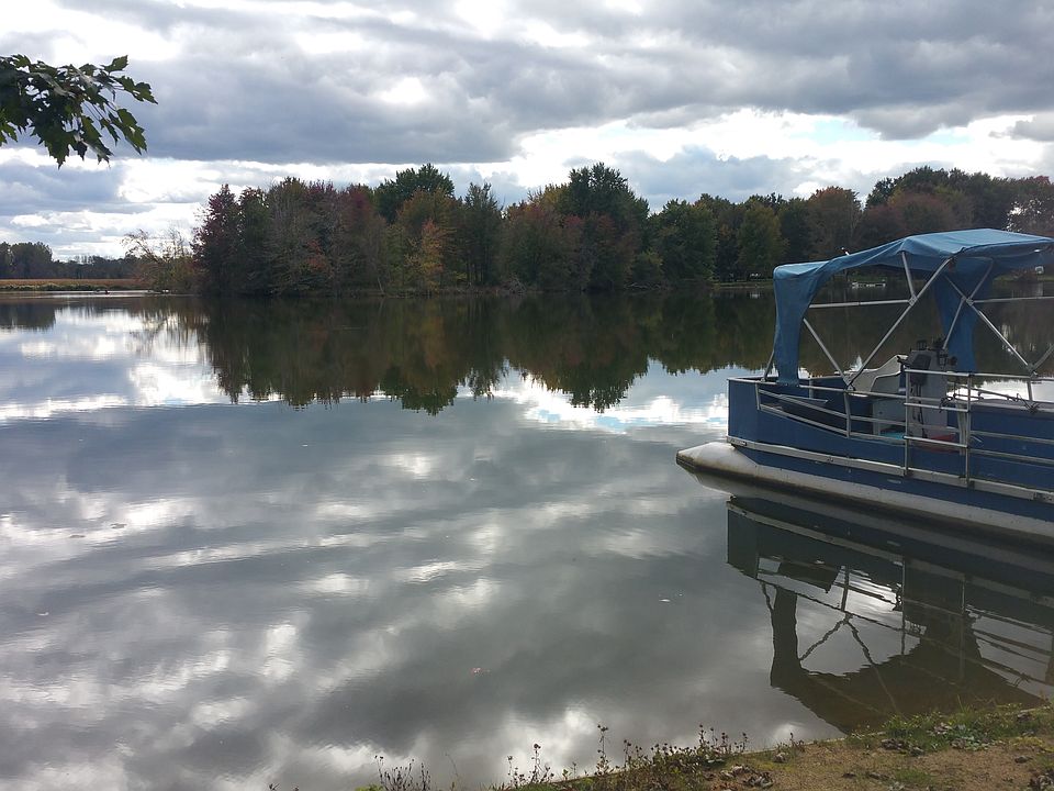 clouds reflected on water